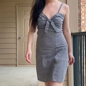 Handmade gingham mini dress XS